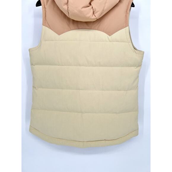 Patagonia Bivy Hooded Vest Cream/Pink Women’s Size Large Duck Down Warm Outdoors - Picture 12 of 12